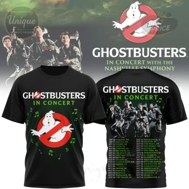 Ghostbusters In Concert Tour Dates Black T-Shirt