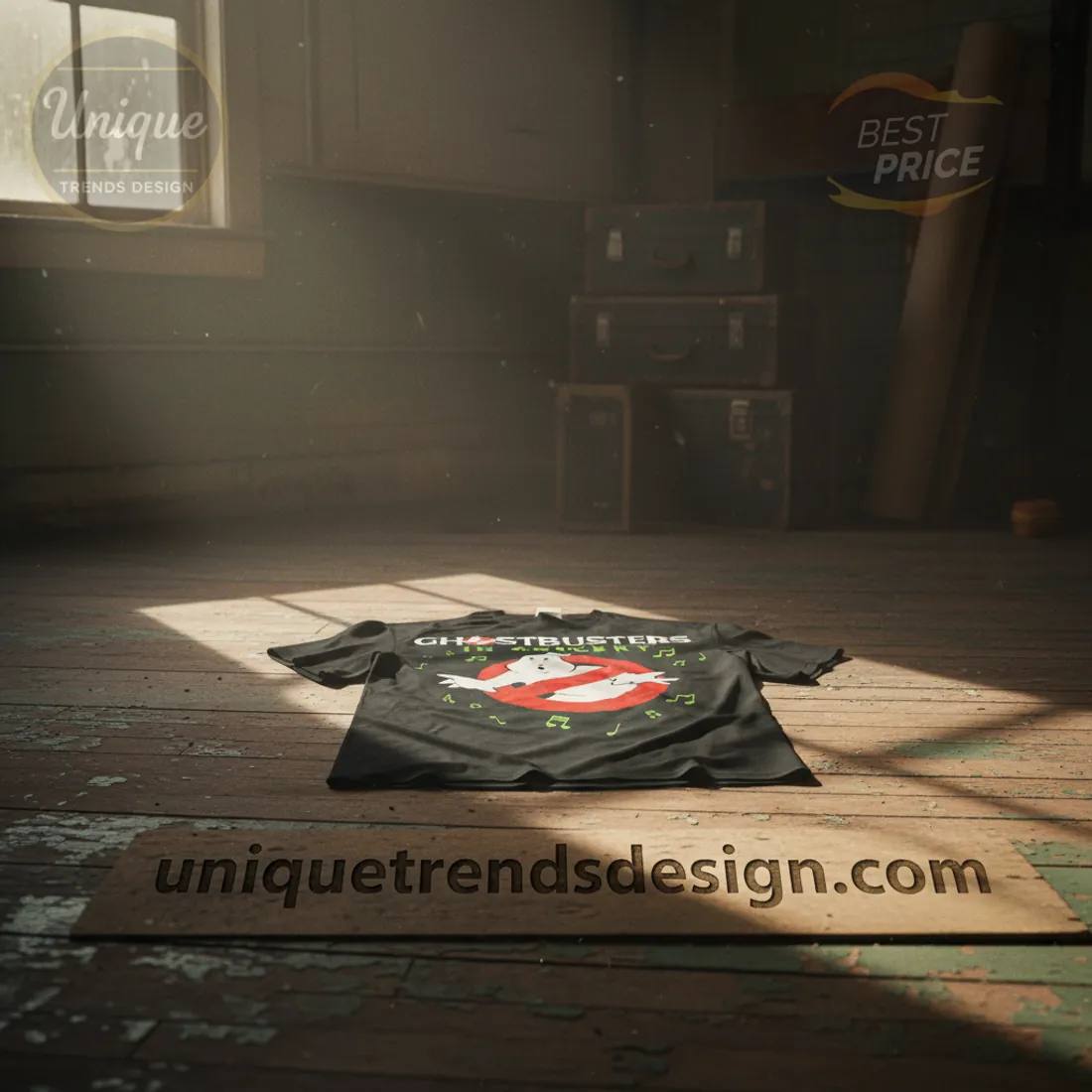 Ghostbusters In Concert Tour Dates Black T-Shirt Ghostbusters In Concert Tour Dates Black T-Shirt