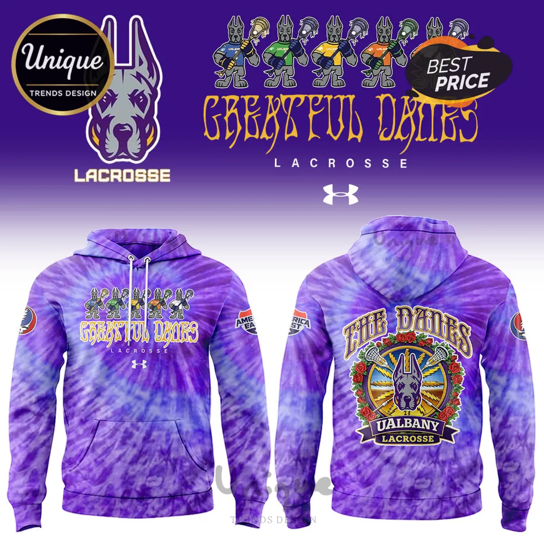 Grateful Danes UAlbany Lacrosse Grateful Dead Hoodie Grateful Danes UAlbany Lacrosse Grateful Dead Hoodie