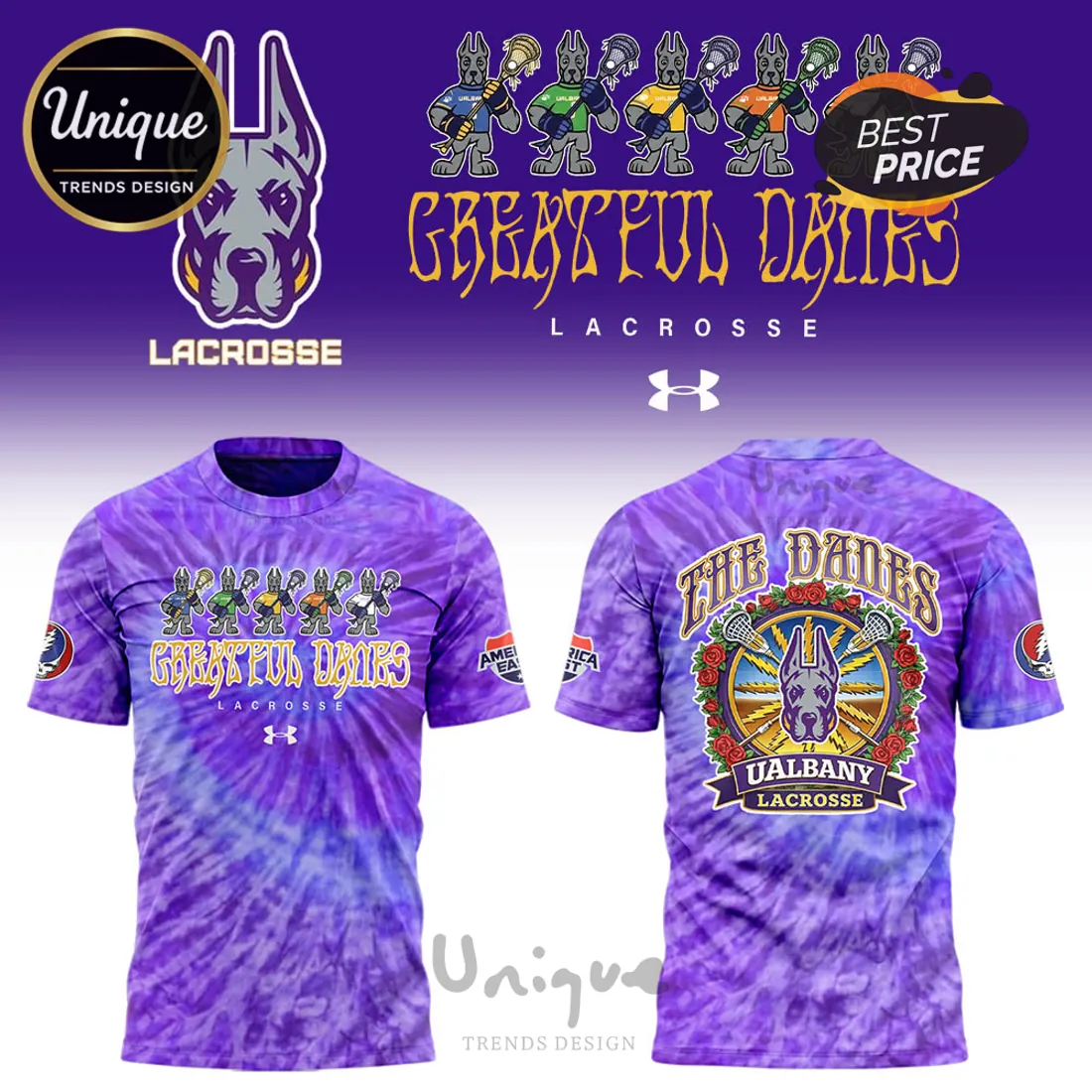 Grateful Danes UAlbany Lacrosse Grateful Dead Hoodie Grateful Danes UAlbany Lacrosse Grateful Dead Hoodie