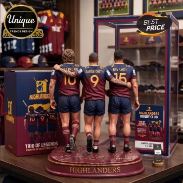Highlanders Rugby Legends Trio Premium Limited Edition Acrylic Plaque