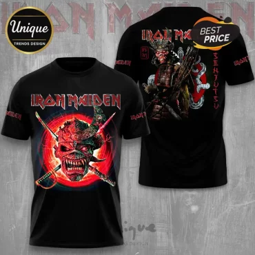 Iron Maiden Senjutsu Samurai Eddie 3D Graphic T-Shirt