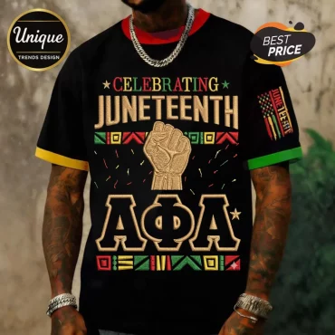 Juneteenth AΦA Celebrating Freedom Black History T-Shirt