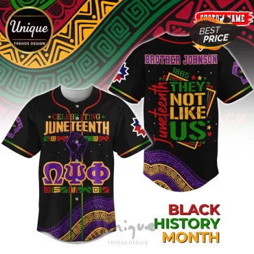 Juneteenth Freedom Day Custom African American Heritage Baseball Jersey