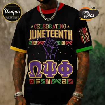 Juneteenth Omega Psi Phi Celebrating Freedom T-Shirt