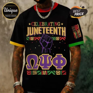 Juneteenth Omega Psi Phi Celebrating Freedom T-Shirt