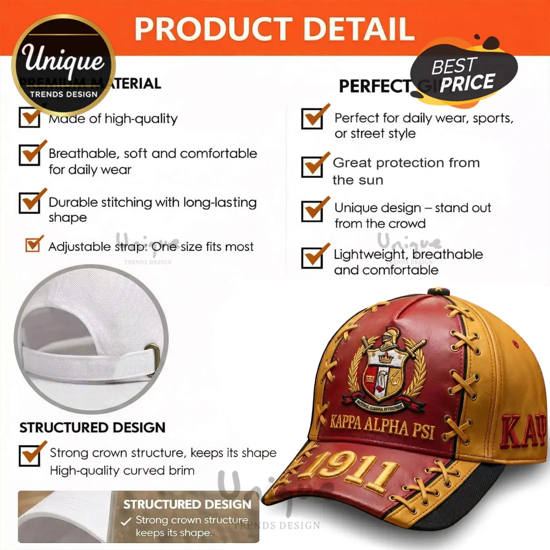 Kappa Alpha Psi 1911 Founders Premium Baseball Cap Kappa Alpha Psi 1911 Founders Premium Baseball Cap