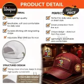 Maroon Kappa Alpha Psi baseball cap with a leather brim and patch! Features the ΚΑΨ fraternity crest and text 'Est. 1911'!