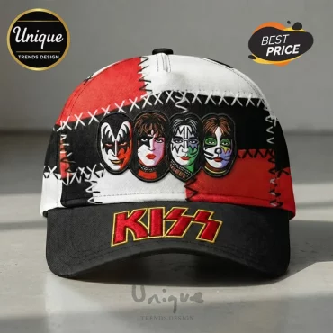 KISS Band Patchwork Design Rock & Roll Fan Embroidered Baseball Cap