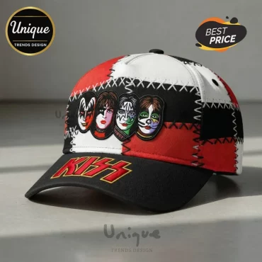 KISS Band Patchwork Design Rock & Roll Fan Embroidered Baseball Cap