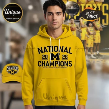 Michigan 2026 NCAA Men’s Basketball National Champions Commemorative Hoodie