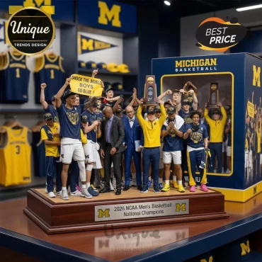 Michigan Basketball 2026 NCAA National Champions Commemorative 3D Diorama