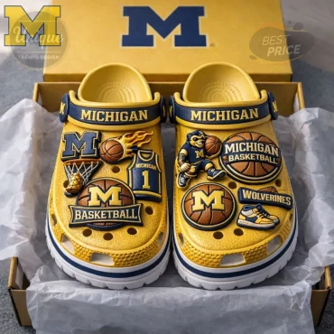 Michigan Basketball Wolverines 3D Design Clogs