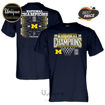 Michigan Wolverines 2026 National Champions Final Four Basketball T-Shirt