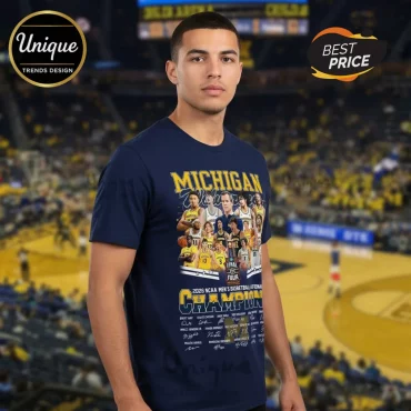 Michigan Wolverines 2026 NCAA Basketball National Champions Premium T-Shirt