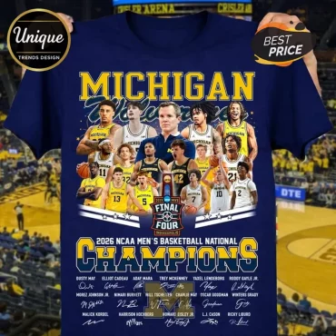 Michigan Wolverines 2026 NCAA Basketball National Champions Premium T-Shirt