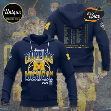 Michigan Wolverines Men’s Basketball 2026 National Champions Hoodie