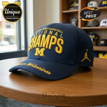Michigan Wolverines Men’s Basketball National Champs Jordan Premium Cap
