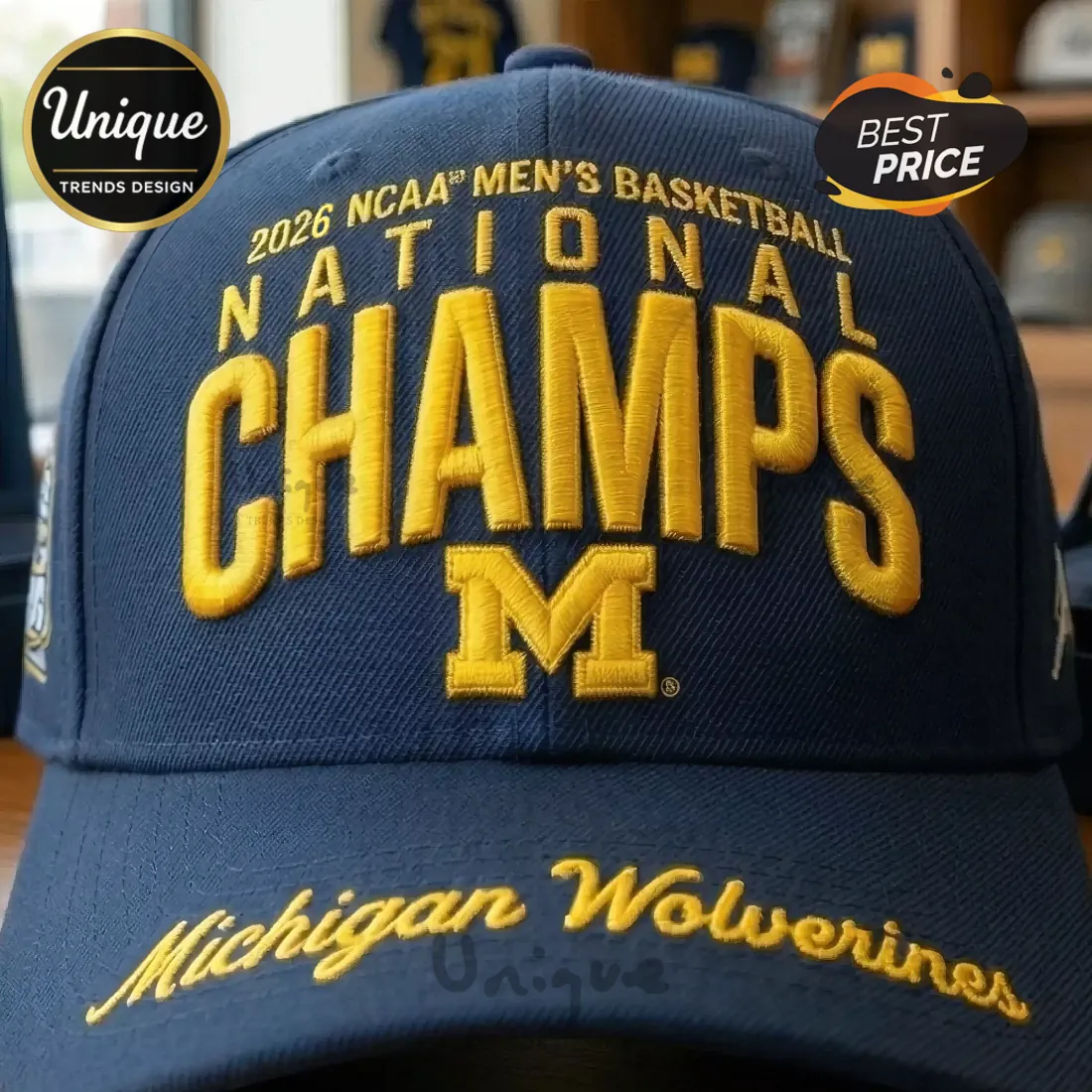 Michigan Wolverines Men’s Basketball National Champs Jordan Premium Cap Michigan Wolverines Men’s Basketball National Champs Jordan Premium Cap
