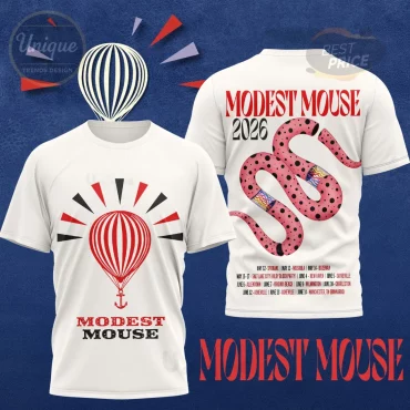 Modest Mouse 2026 Tour Hot Air Balloon Snake T-Shirt