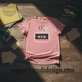 Light pink retro tee with