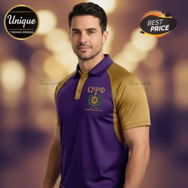 Omega Psi Phi Purple Gold Est. 1911 Founders’ Day Polo Shirt