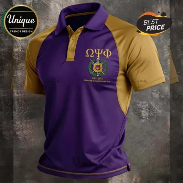 Omega Psi Phi Purple Gold Est. 1911 Founders’ Day Polo Shirt