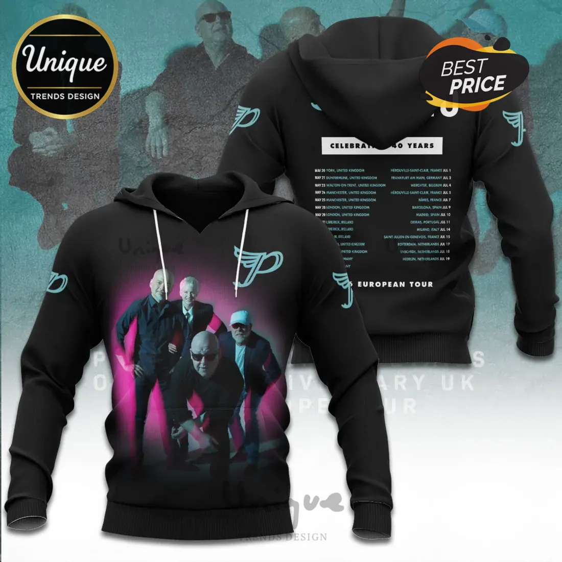 Pixies 40th Anniversary 2026 European Tour Commemorative Graphic T-Shirt Pixies 40th Anniversary 2026 European Tour Commemorative Graphic T-Shirt