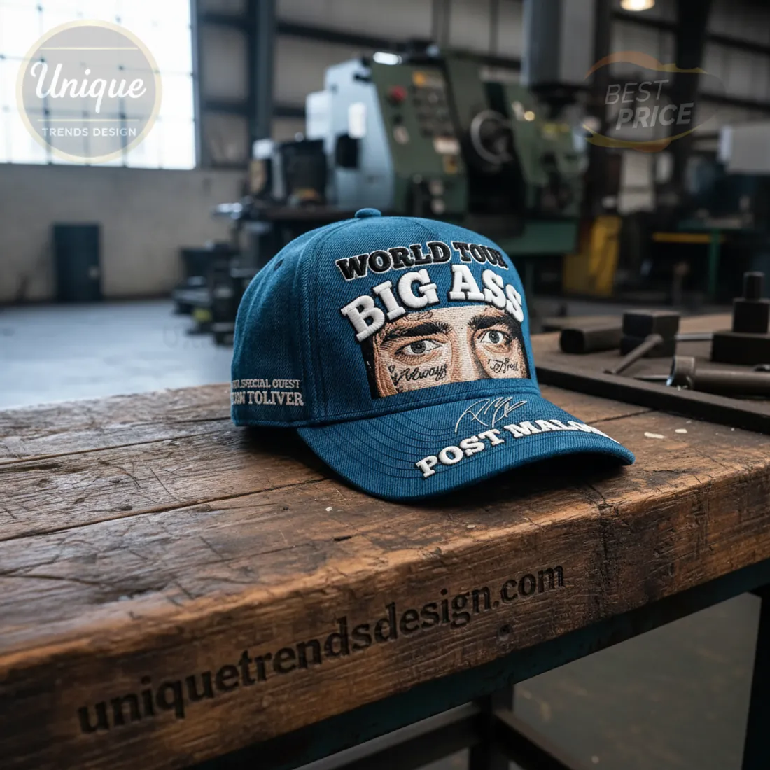 Post Malone Official World Tour Big Ass Eye Graphic Denim Cap