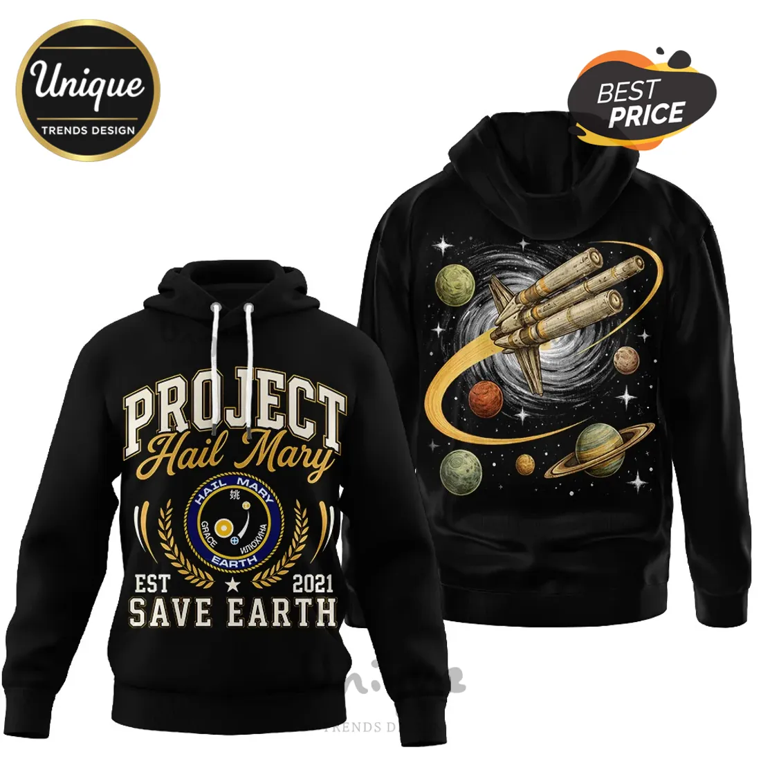 Project Hail Mary Save Earth Space Mission Graphic Premium T-Shirt Project Hail Mary Save Earth Space Mission Graphic Premium T-Shirt