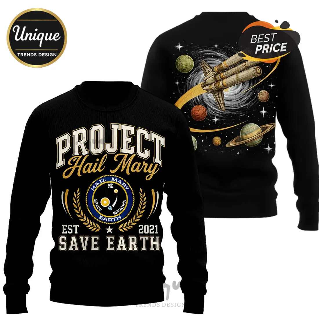 Project Hail Mary Save Earth Space Mission Graphic Premium T-Shirt Project Hail Mary Save Earth Space Mission Graphic Premium T-Shirt