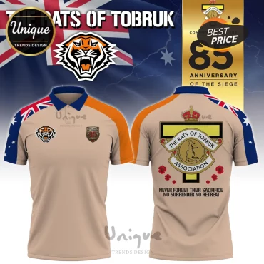 Rats of Tobruk 85th Anniversary Commemorative Australian Flag Polo Shirt