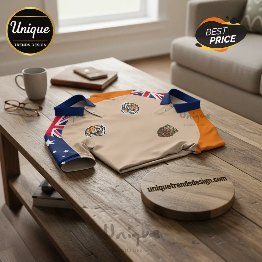 Rats of Tobruk 85th Anniversary Commemorative Australian Flag Polo Shirt