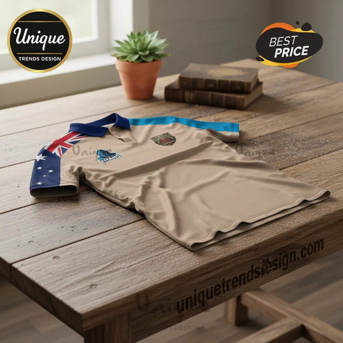 Rats of Tobruk 85th Anniversary Gold Coast Titans Commemorative Polo Shirt