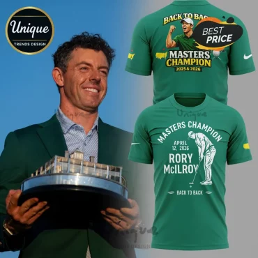 Rory McIlroy Back To Back Masters Champion 2025 2026 Commemorative Golf T-Shirt