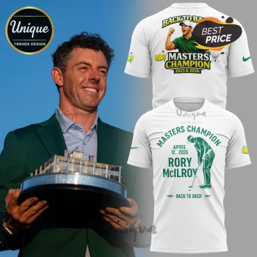 Rory McIlroy Back To Back Masters Champion 2025 2026 Commemorative Golf T-Shirt