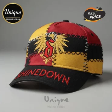 Shinedown Rock Band Patchwork Embroidered S Eagle Logo Adjustable Baseball Cap