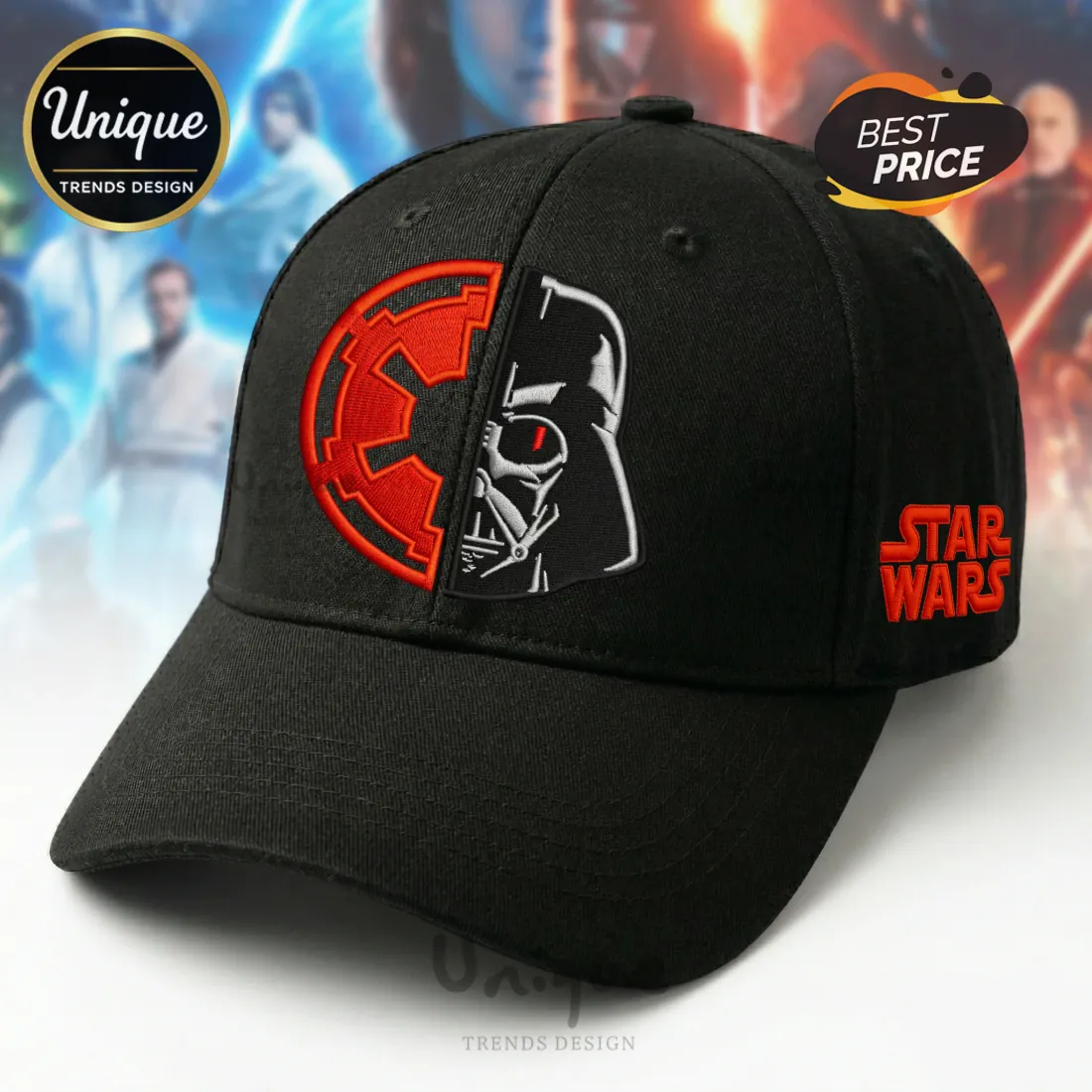 Star Wars Darth Vader Imperial Symbol Embroidered Black Baseball Cap Star Wars Darth Vader Imperial Symbol Embroidered Black Baseball Cap