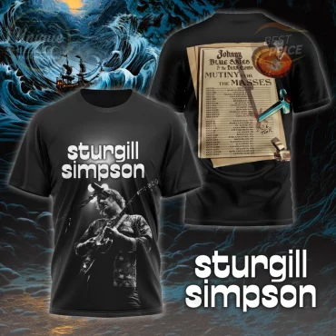 Sturgill Simpson 2026 Tour Johnny Blue Skies & The Dark Clouds 3D T-Shirt