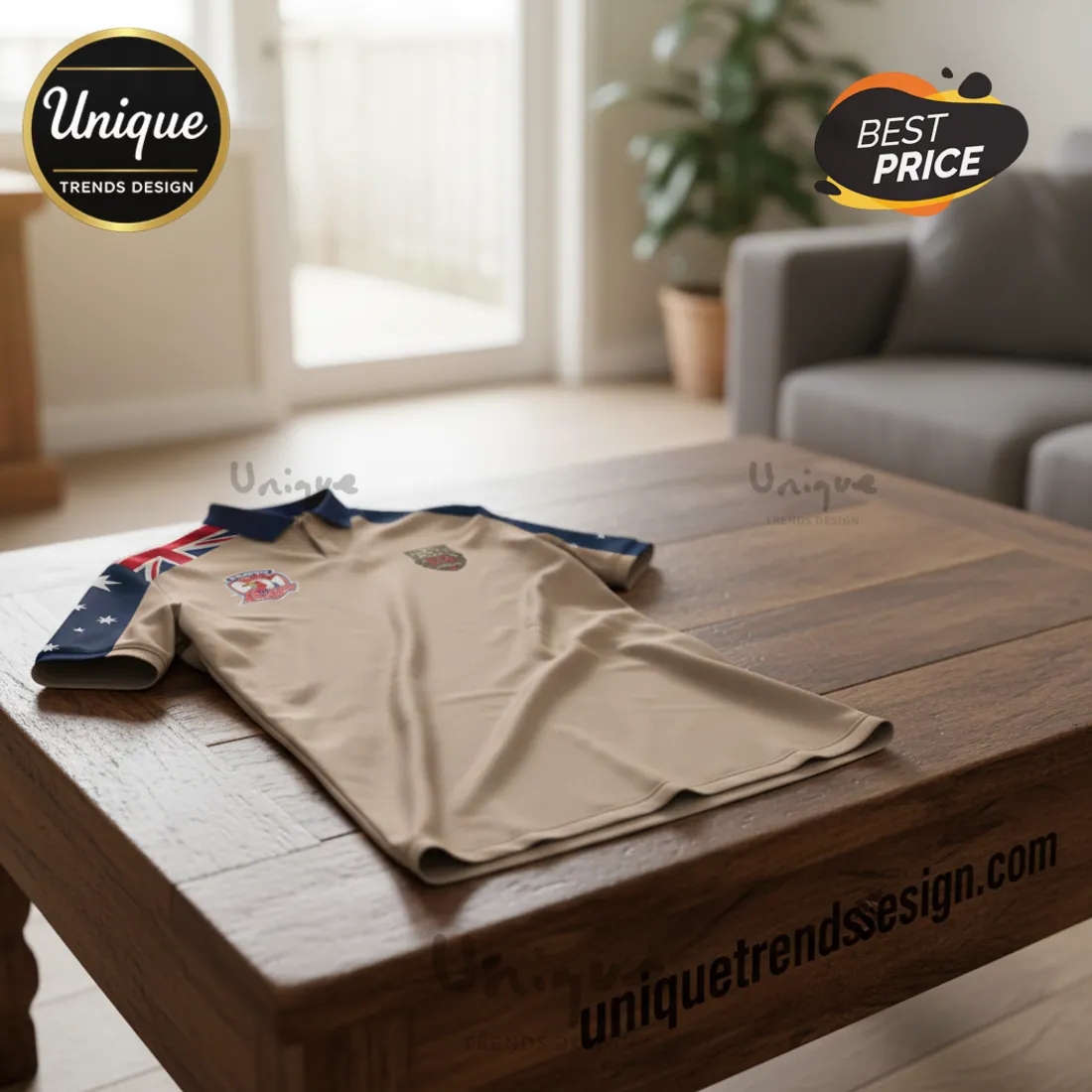 Sydney Roosters Rats of Tobruk 85th Anniversary Memorial ANZAC Polo Shirt