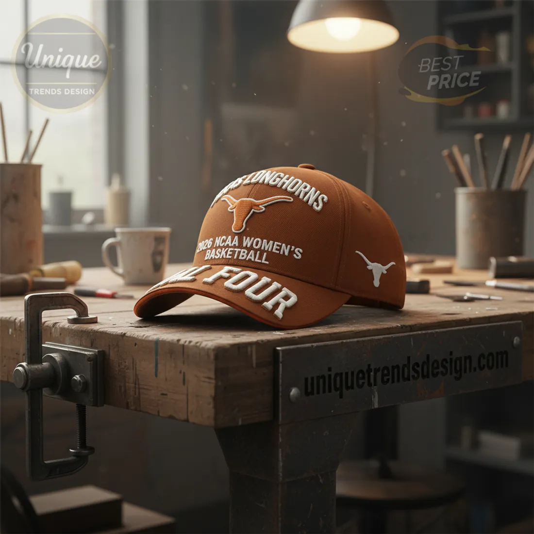 Texas Longhorns 2026 NCAA Women's Final Four Premium Embroidered Baseball Cap