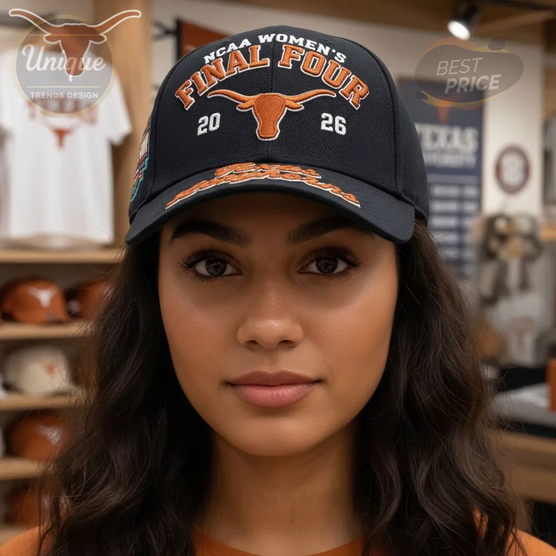 Texas Longhorns NCAA Women’s Final Four 2026 Phoenix Commemorative Baseball Cap Texas Longhorns NCAA Women’s Final Four 2026 Phoenix Commemorative Baseball Cap