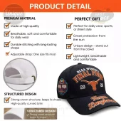 Black structured baseball cap! Orange and white NCAA Women's Final Four Phoenix 2026 Texas Longhorns embroidery!