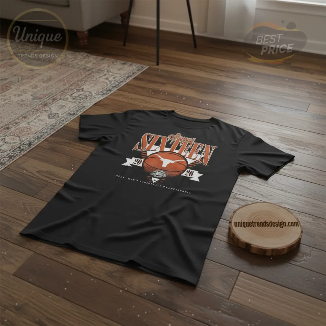 Texas Longhorns Sweet Sixteen 2026 March Madness Commemorative T-Shirt