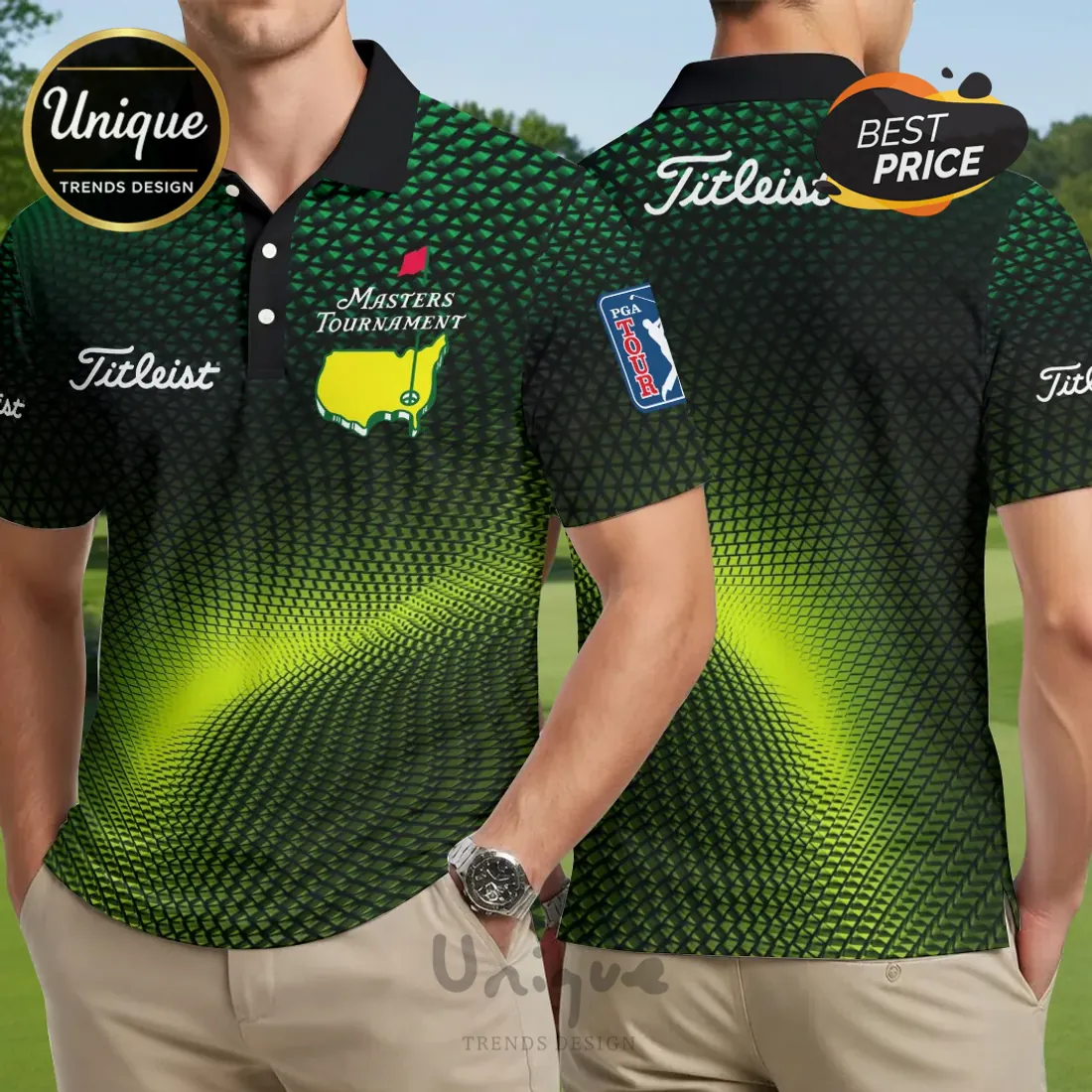 Titleist Masters Tournament PGA Tour Green Polo Titleist Masters Tournament PGA Tour Green Polo