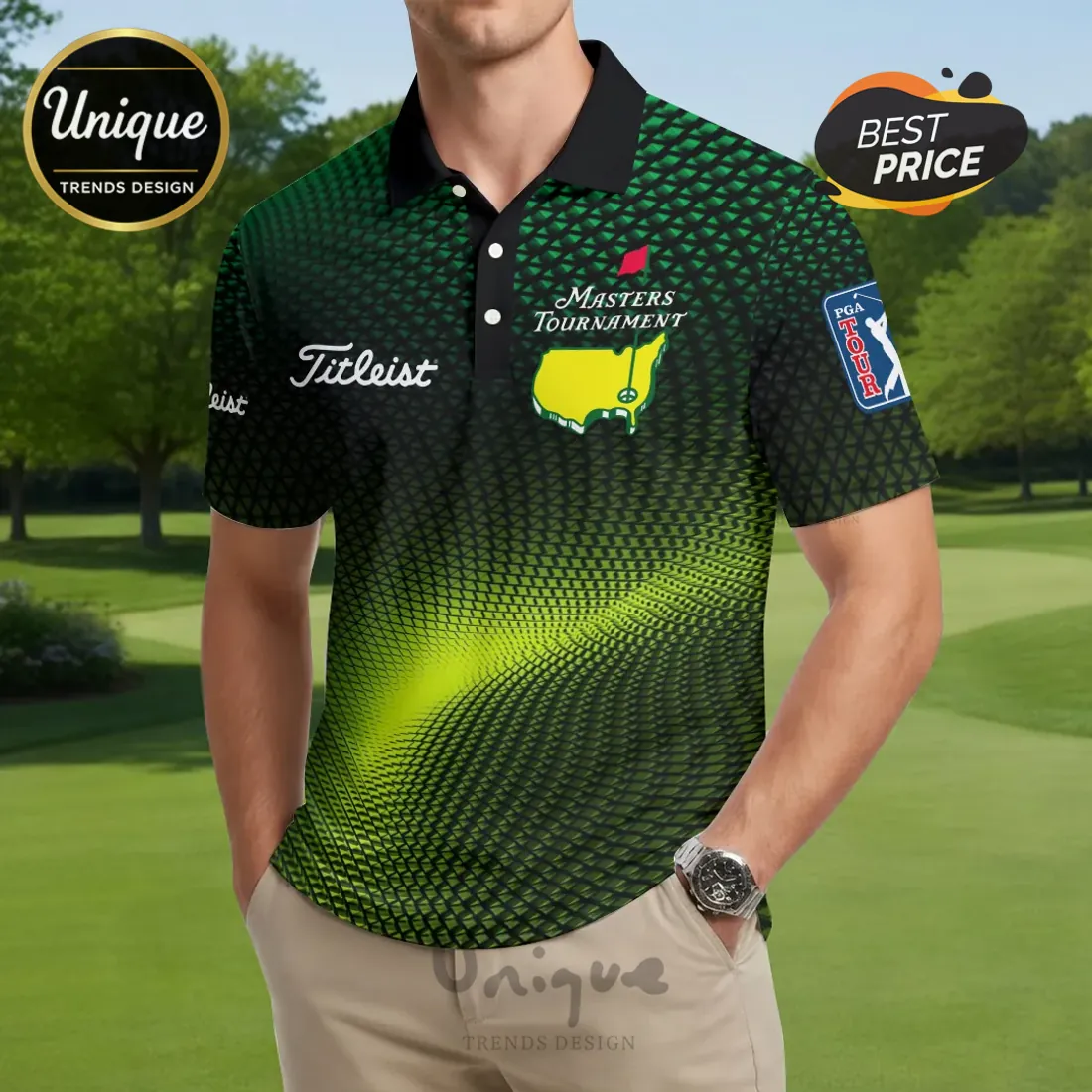 Titleist Masters Tournament PGA Tour Green Polo Titleist Masters Tournament PGA Tour Green Polo