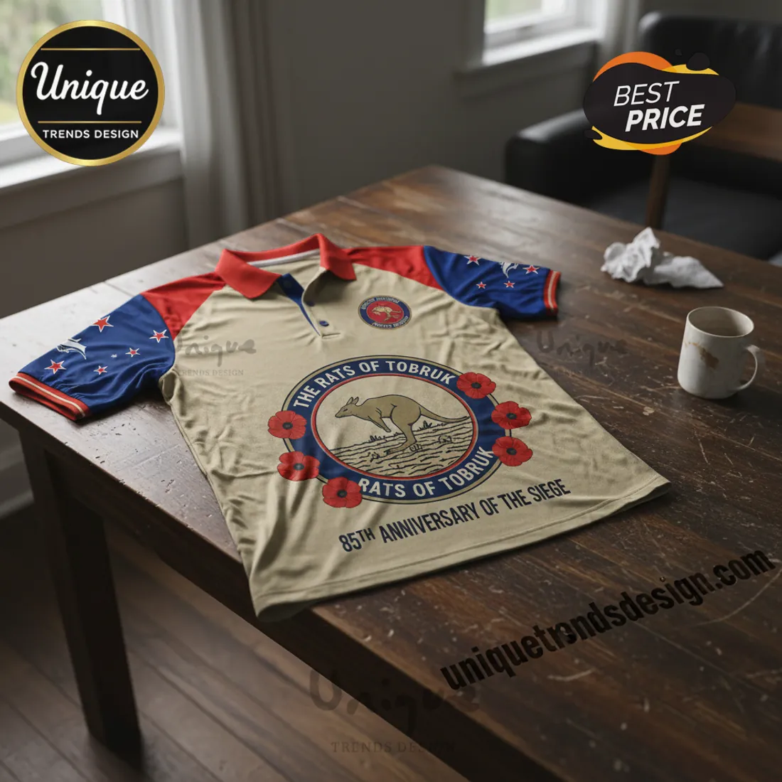 Tobruk Rats Association Australian 85th Anniversary Veteran Polo Shirt