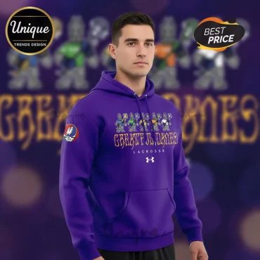 UAlbany Great Danes Greatful Danes Lacrosse Themed Pullover Hoodie