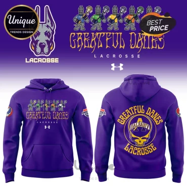 UAlbany Great Danes Greatful Danes Lacrosse Themed Pullover Hoodie