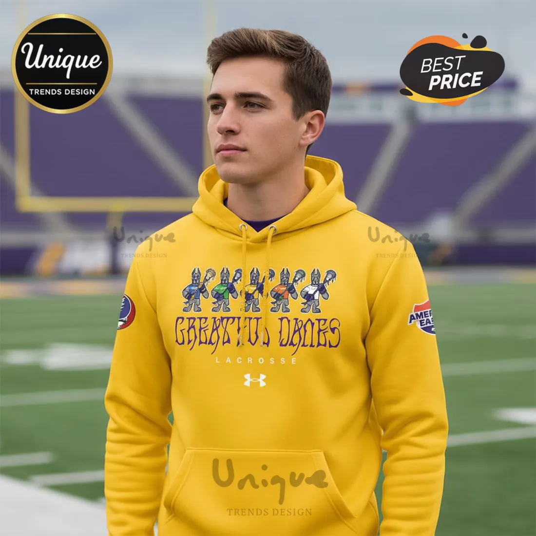 UAlbany Greatful Danes Lacrosse Grateful Dead Style Pullover Hoodie UAlbany Greatful Danes Lacrosse Grateful Dead Style Pullover Hoodie